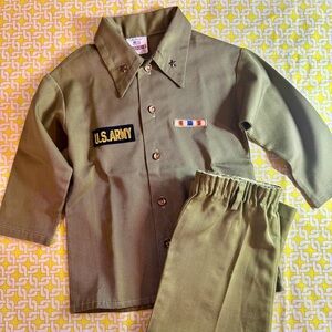VNTG Boys Army Uniform, Costume, Size 6